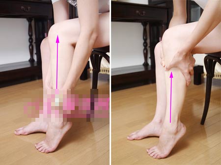 瘦腿按摩 快速消除小腿浮肿