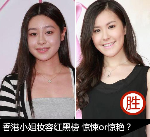 港姐妆容参差不齐 惊悚派PK白富美差距大