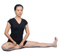 单腿背部伸展式瑜伽动作详解(图)