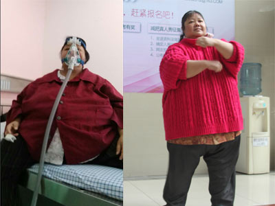 55米,最高体重450斤,2007年被上海吉尼斯大世界授予"中国第一胖"称号.