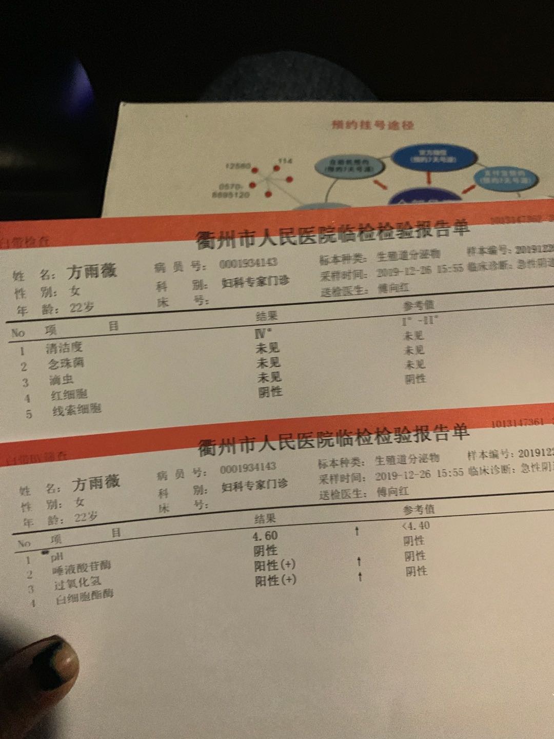 半个月前检查出支原体衣原体阳性还有滴虫性