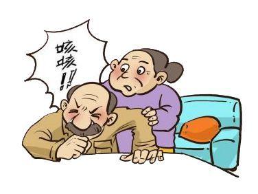 老人剧烈咳嗽