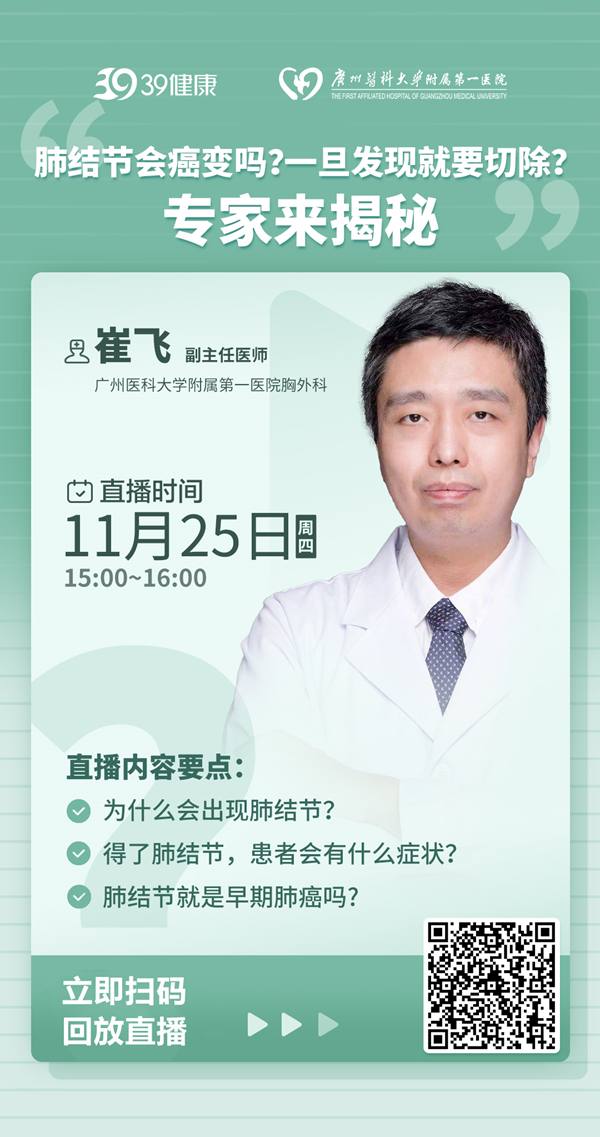 体检查出肺结节一定要做手术?胸外科专家崔飞:大小、形态、密度都是判断标准