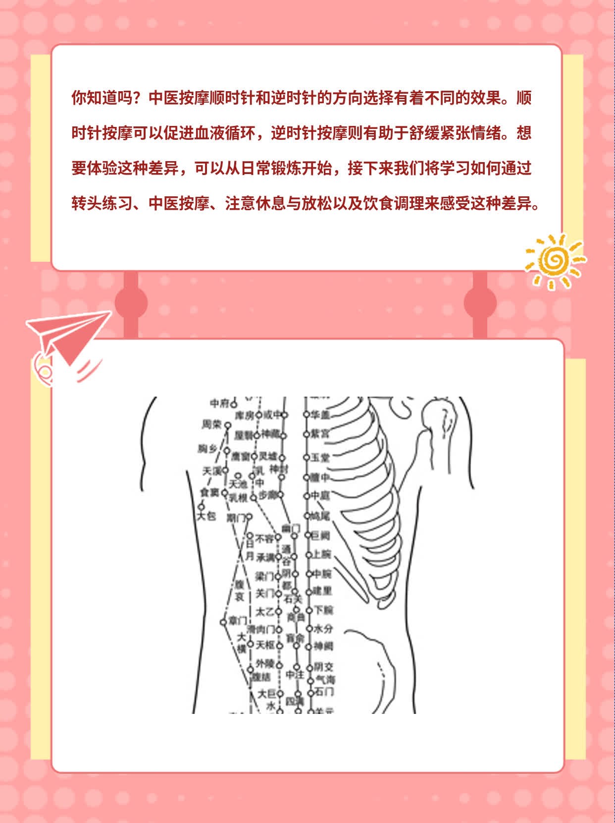 「你知道吗？」：顺时针vs逆时针——中医按摩区别大揭秘！