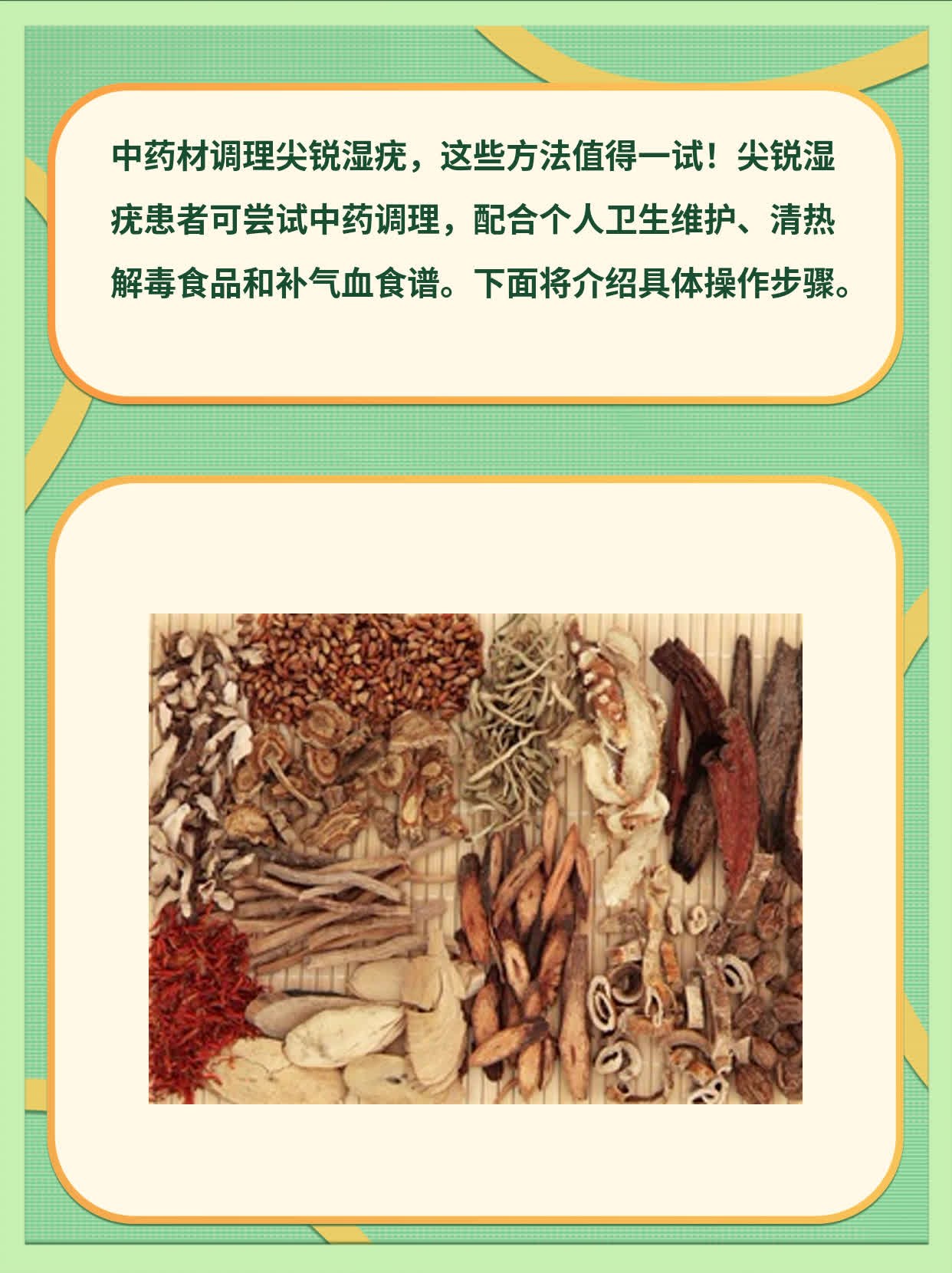 中药调理尖锐湿疣，这些妙方值得试试！