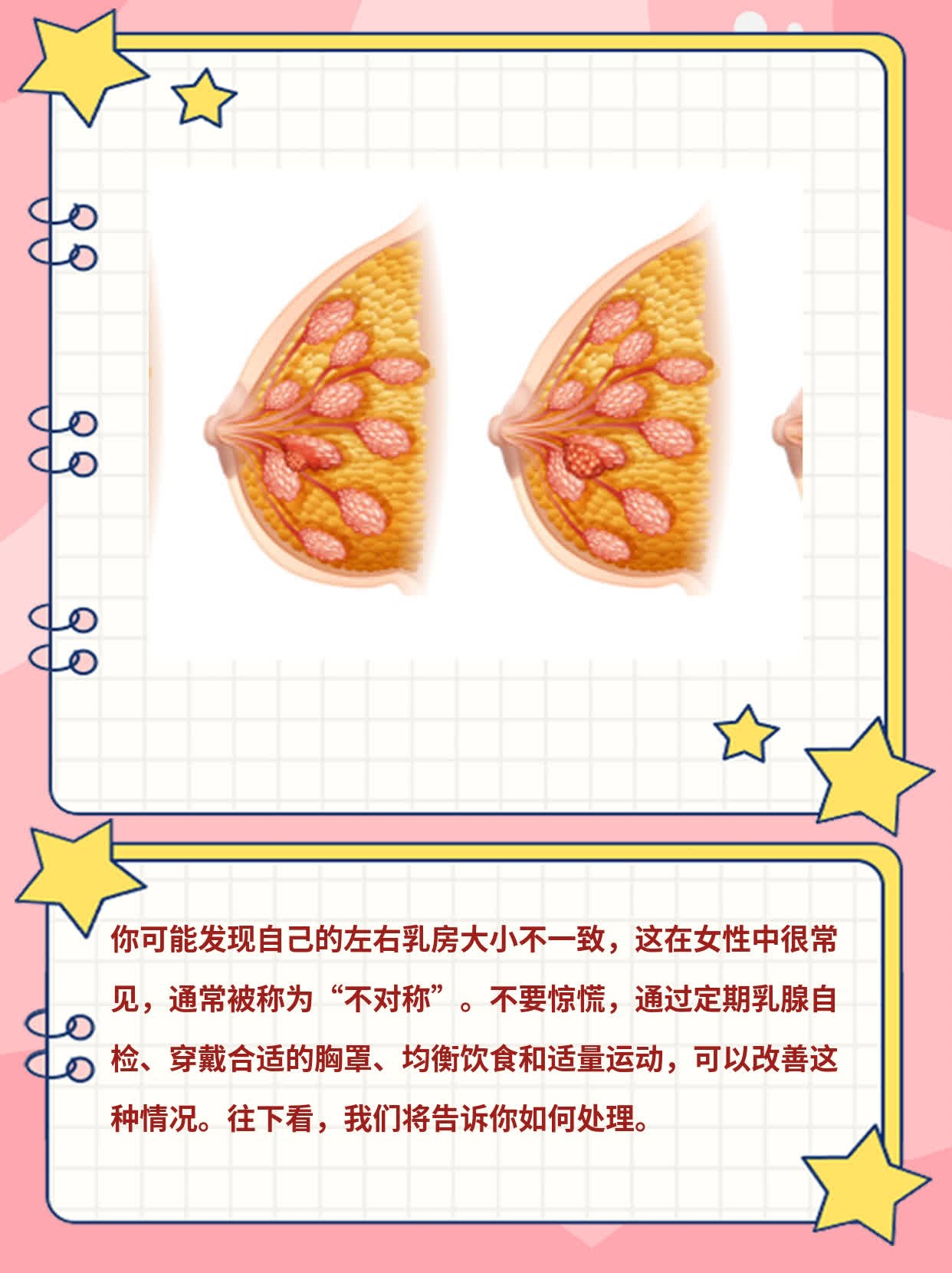 女人左右乳房不对称：真相揭秘！