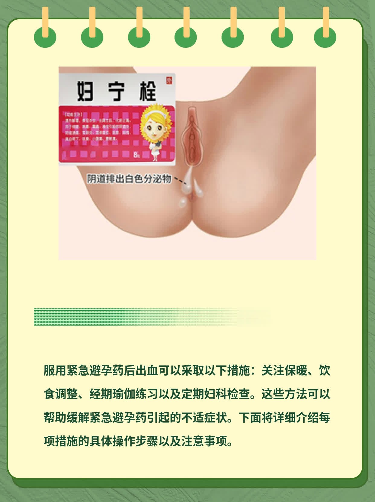 紧急避孕药后出血处理法