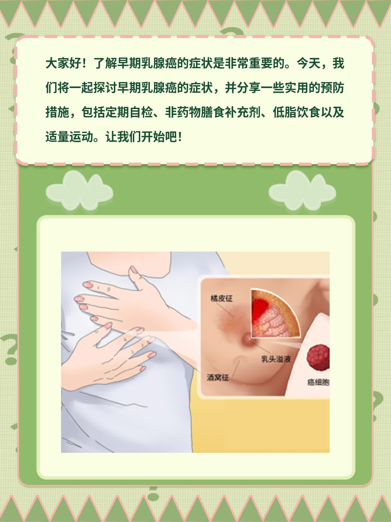 探秘早期乳腺癌的症状：一份实用指南